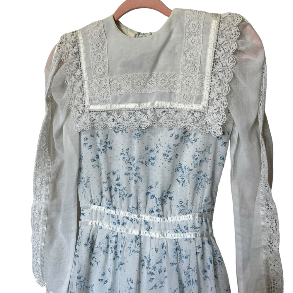 RARE 1960s Gunne Sax Boho Cottagecore Fairycore Peasant Dress - Picture 4 of 14